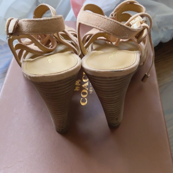 Nude Coach Wedges Joy Natural Suede - Picture 3 of 4